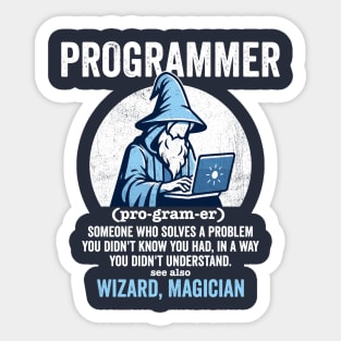 Programmer Funny Definition Sticker